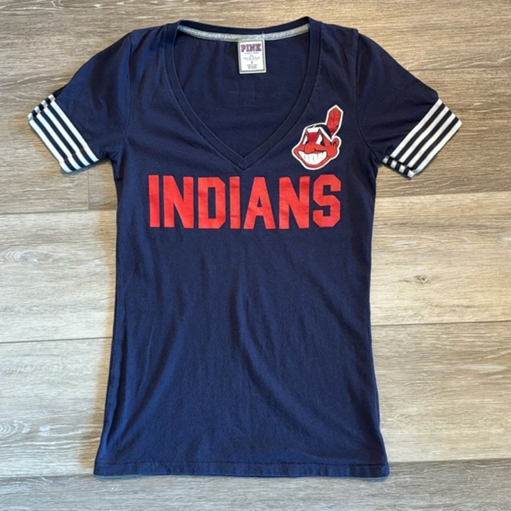 Victoria’s Secret Vintage Cleveland Indians baseball PINK tee